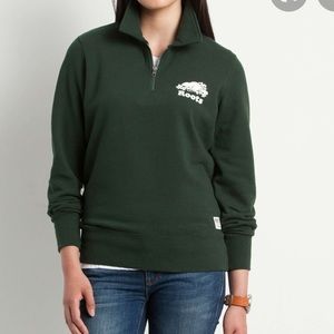 Roots quarter zip pullover sweater